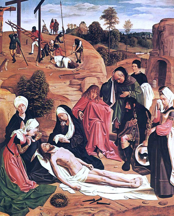  Geertgen Sint Jans Lamentation over the Dead Christ - Canvas Art Print