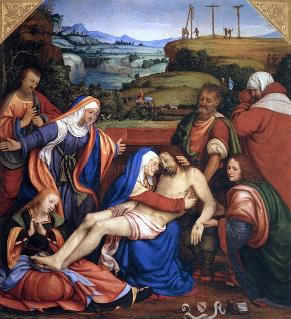  Andrea Solario Lamentation over the Dead Christ - Canvas Art Print