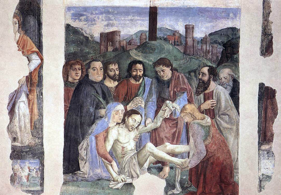  Domenico Ghirlandaio Lamentation over the Dead Christ - Canvas Art Print