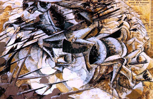  Umberto Boccioni Lancers - Canvas Art Print