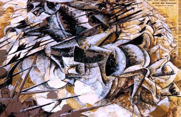  Umberto Boccioni Lancers - Canvas Art Print