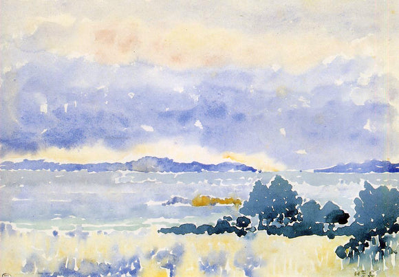  Henri Edmond Cross Land by the Sea - Canvas Art Print