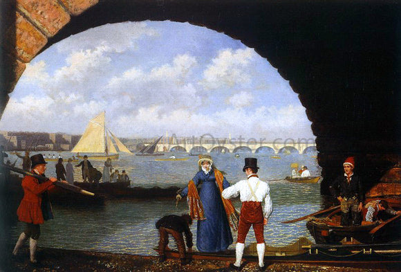  Jacques-Laurent Agasse Landing at Westminster Bridge - Canvas Art Print