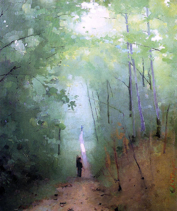  Abbott Handerson Thayer Landscape at Fontainebleau Forest - Canvas Art Print