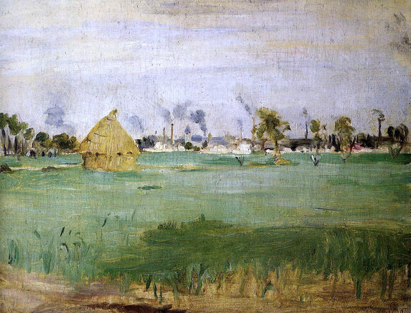  Berthe Morisot Landscape at Gennevilliers - Canvas Art Print