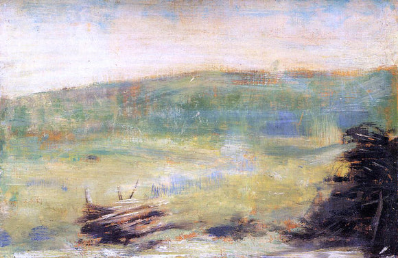  Georges Seurat Landscape at Saint-Ouen - Canvas Art Print
