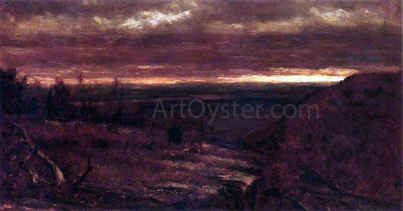  Thomas Worthington Whittredge Landscape at Sunset - Canvas Art Print