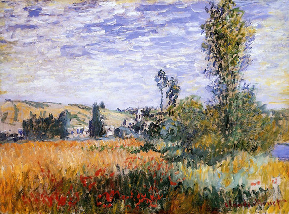  Claude Oscar Monet Landscape at Vetheuil - Canvas Art Print