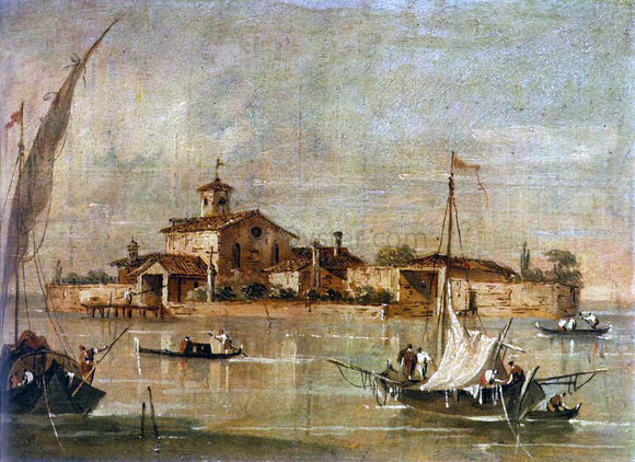  Giacomo Guardi Landscape in the Environs of Venice - Canvas Art Print