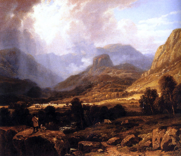  William Havell Landscape in the Lake District with the Vale of St. John between Thirlmere and Keswick - Canvas Art Print