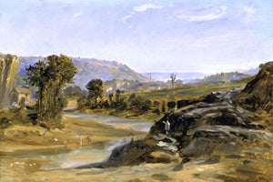  Paul Huet Landscape in the South of France - Canvas Art Print