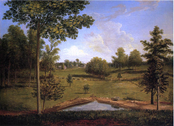  Charles Willson Peale Landscape Looking Towards Sellers Hall from Mill Bank - Canvas Art Print