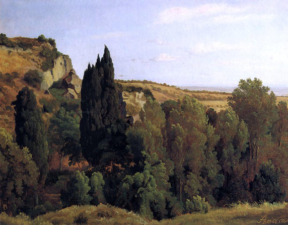  George August Lucas Landscape near Ariccia - Canvas Art Print