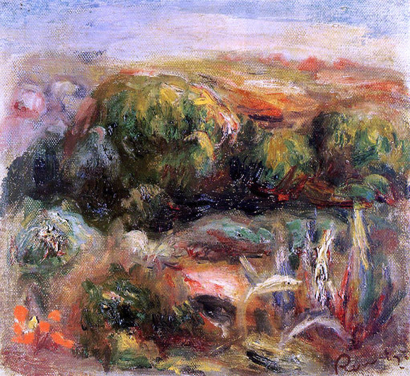  Pierre Auguste Renoir Landscape near Cagnes - Canvas Art Print