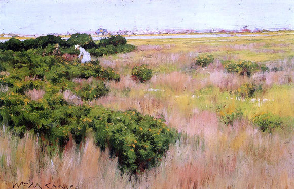  William Merritt Chase Landscape, near Coney Island - Canvas Art Print