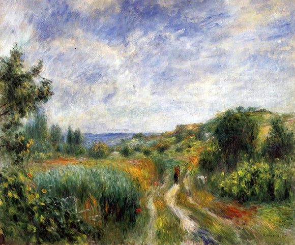  Pierre Auguste Renoir Landscape near Essoyes - Canvas Art Print