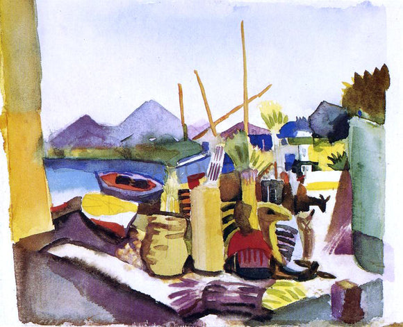  August Macke Landscape near Hammamet - Canvas Art Print
