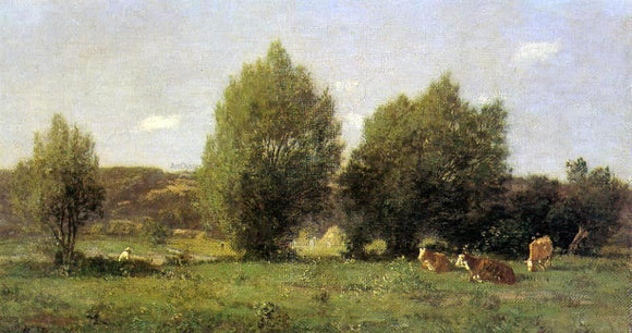  Eugene-Louis Boudin Landscape near Honfleur - Canvas Art Print