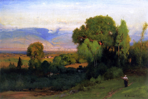  George Inness Landscape near Perugia - Canvas Art Print