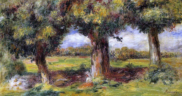  Pierre Auguste Renoir Landscape near Pont-Aven - Canvas Art Print