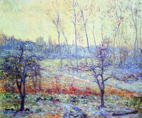  Gustave Loiseau Landscape of Givre in the Mist - Canvas Art Print