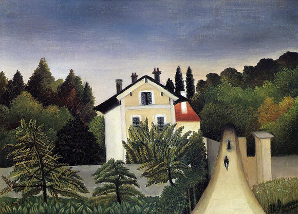  Henri Rousseau Landscape on the Banks of the Oise, Area of Chaponval - Canvas Art Print