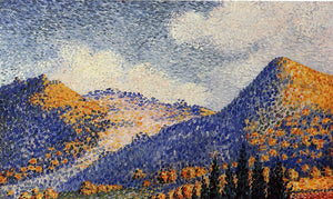  Henri Edmond Cross Landscape, the Little Maresque Mountains - Canvas Art Print