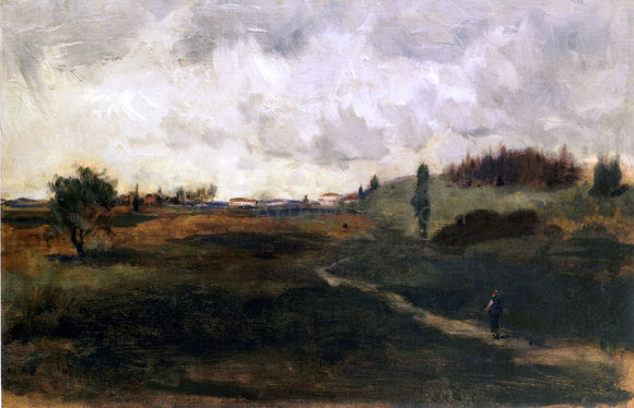  John Twachtman Landscape, Tuscany - Canvas Art Print