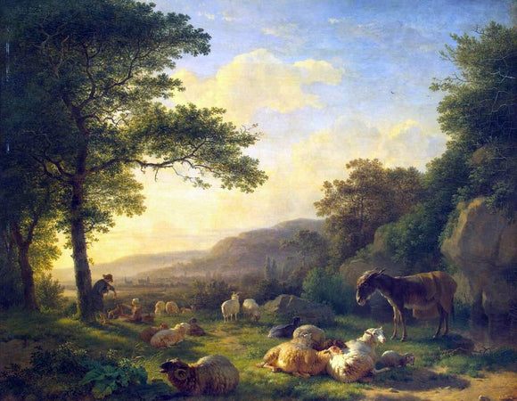  Balthazar Paul Ommeganck Landscape with a Flock of Sheep - Canvas Art Print