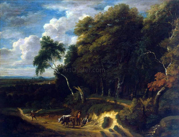  Jacques D'Arthois Landscape with a Herd - Canvas Art Print