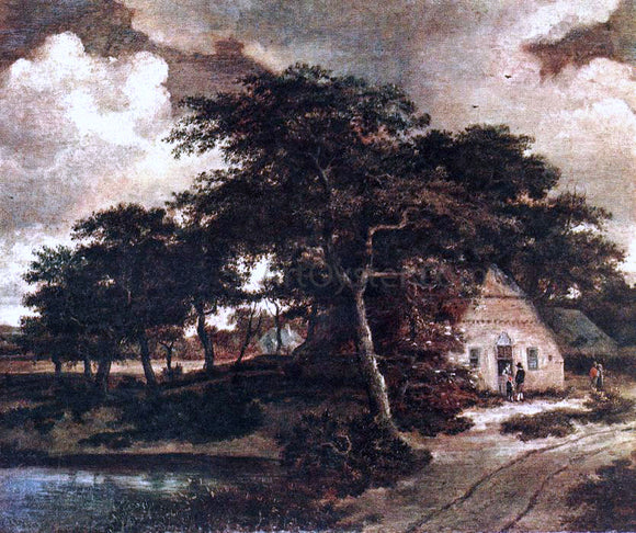  Meindert Hobbema Landscape with a Hut - Canvas Art Print
