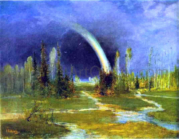  Alexei Kondratevich Savrasov Landscape with a Rainbow - Canvas Art Print
