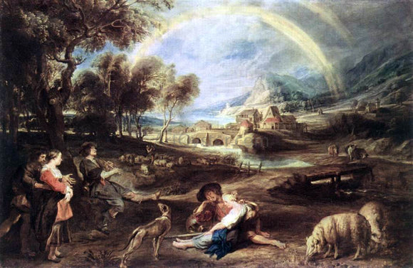  Peter Paul Rubens Landscape with a Rainbow - Canvas Art Print