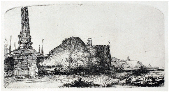  Rembrandt Van Rijn The Landscape with an Obelisk - Canvas Art Print
