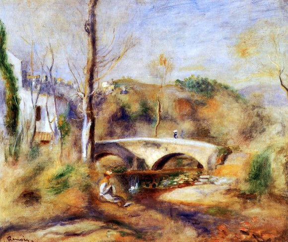  Pierre Auguste Renoir Landscape with Bridge - Canvas Art Print