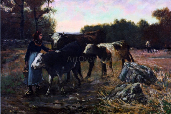  Julian Onderdonk Landscape with Cattle - Canvas Art Print