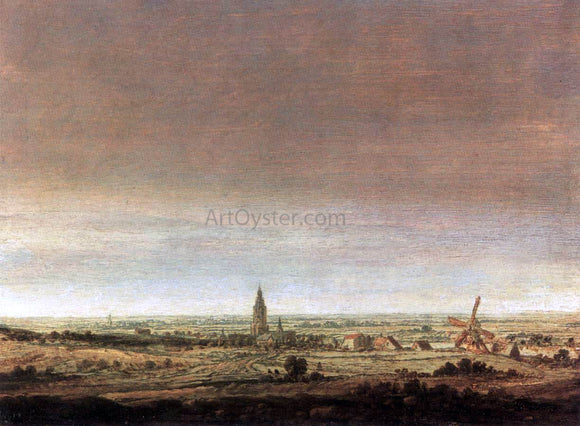  Hercules Seghers Landscape with City on a River - Canvas Art Print