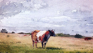  Winslow Homer A Landscape with Cow - Canvas Art Print