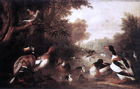  Jakab Bogdany Landscape with Ducks - Canvas Art Print