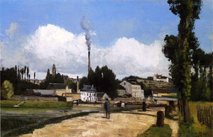  Camille Pissarro Landscape with Factory - Canvas Art Print