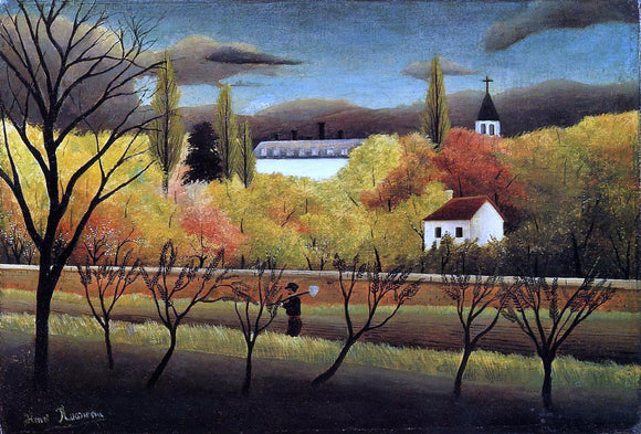  Henri Rousseau A Landscape with Farmer - Canvas Art Print