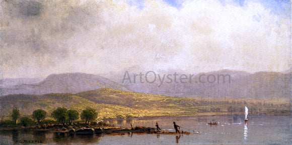  Homer Dodge Martin Landscape with Fisherman - Canvas Art Print