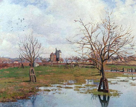 Camille Pissarro Landscape with Flooded Fields - Canvas Art Print