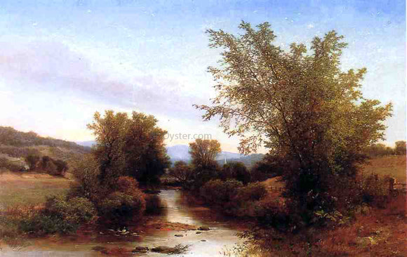  Albert Fitch Bellows Landscape with Footbridge - Canvas Art Print