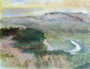  Edgar Degas Landscape with Hills - Canvas Art Print
