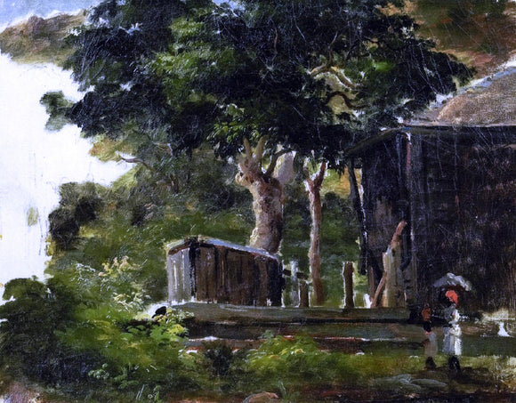 Camille Pissarro Landscape with House in the Woods in Saint Thomas, Antilles - Canvas Art Print