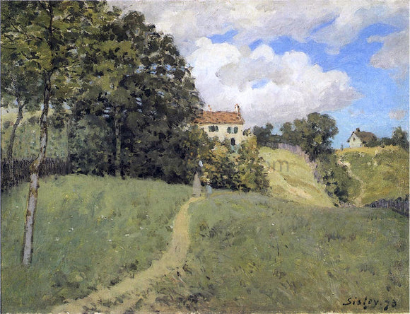  Alfred Sisley Landscape with Houses - Canvas Art Print