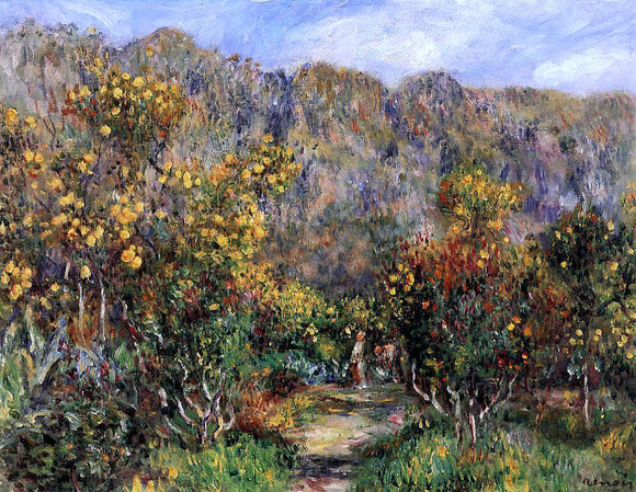  Pierre Auguste Renoir Landscape with Mimosas - Canvas Art Print