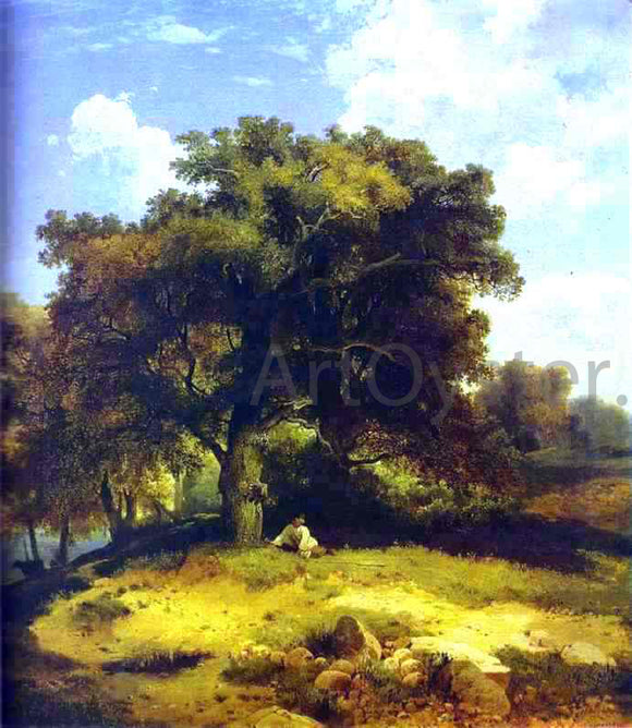  Alexei Kondratevich Savrasov Landscape with Oaks - Canvas Art Print