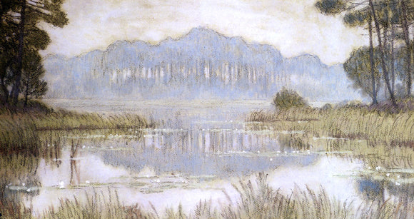  Jean-Francis Auburtin Landscape with Overgrown Pond - Canvas Art Print